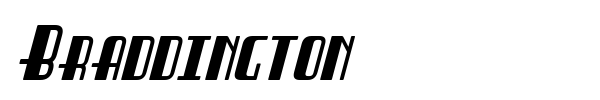 Braddington font preview